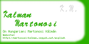 kalman martonosi business card